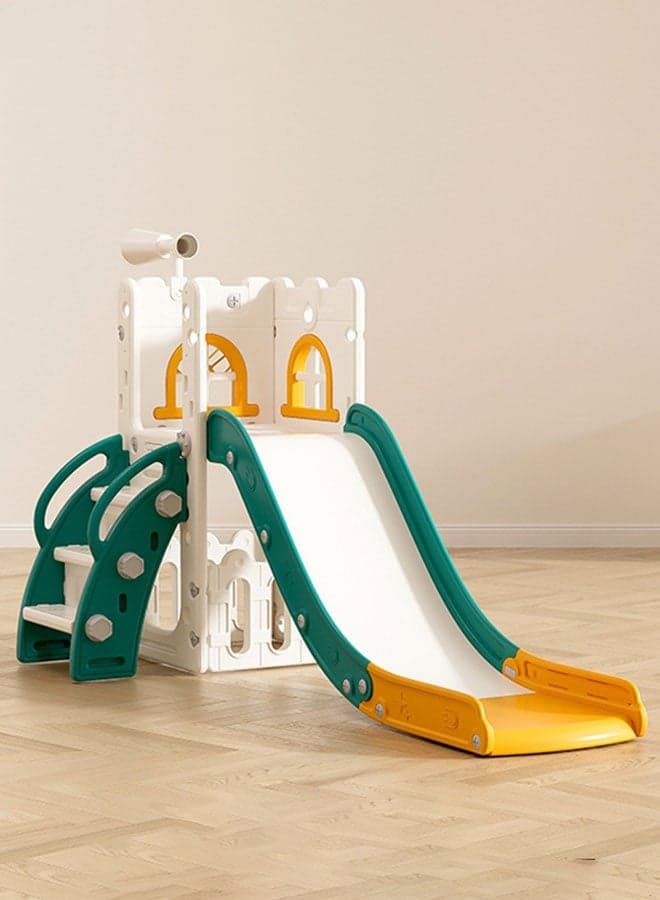 N05524 Toddler Slide,Baby Playsets for Indoor Outdoor Playground with Basketball Hoop,Storage and Telescope,Climbing Toys for Kids