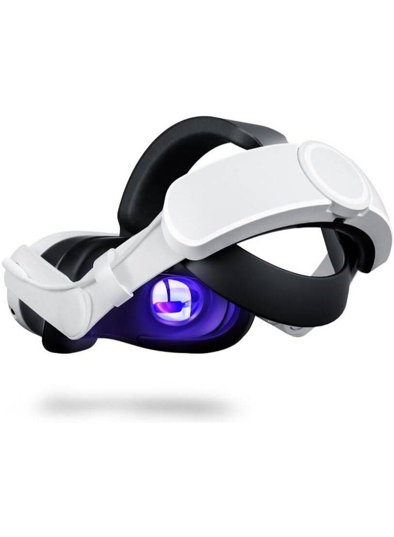 Elite Adjustable Headstrap with Built-in 6000mAh Power Bank for Meta Quest 3 | Comfortable VR Strap with Battery Pack | Extended Playtime & Balanced Design