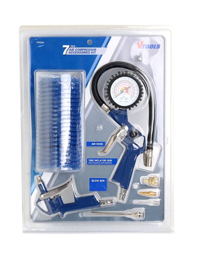 7 Piece Heavy Duty Multipurpose Air Compressor Accessories Kit VT3101