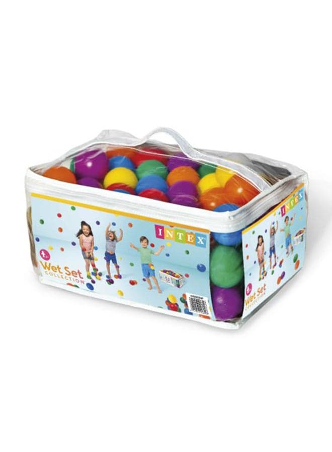 Intex Fun Ballz 100-Piece Set with Carry Bag – 6.5 cm Colorful Balls for Kids For Pools & Play Areas