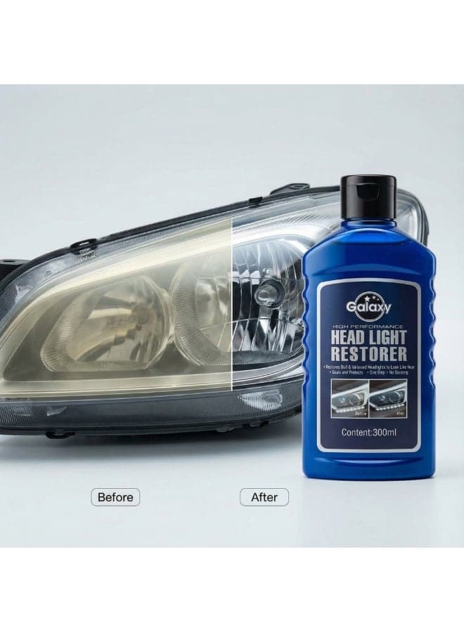 Car Headlight Restorer – Premium One-Step Lens Restoration Formula | UV Shield + High-Gloss Finish