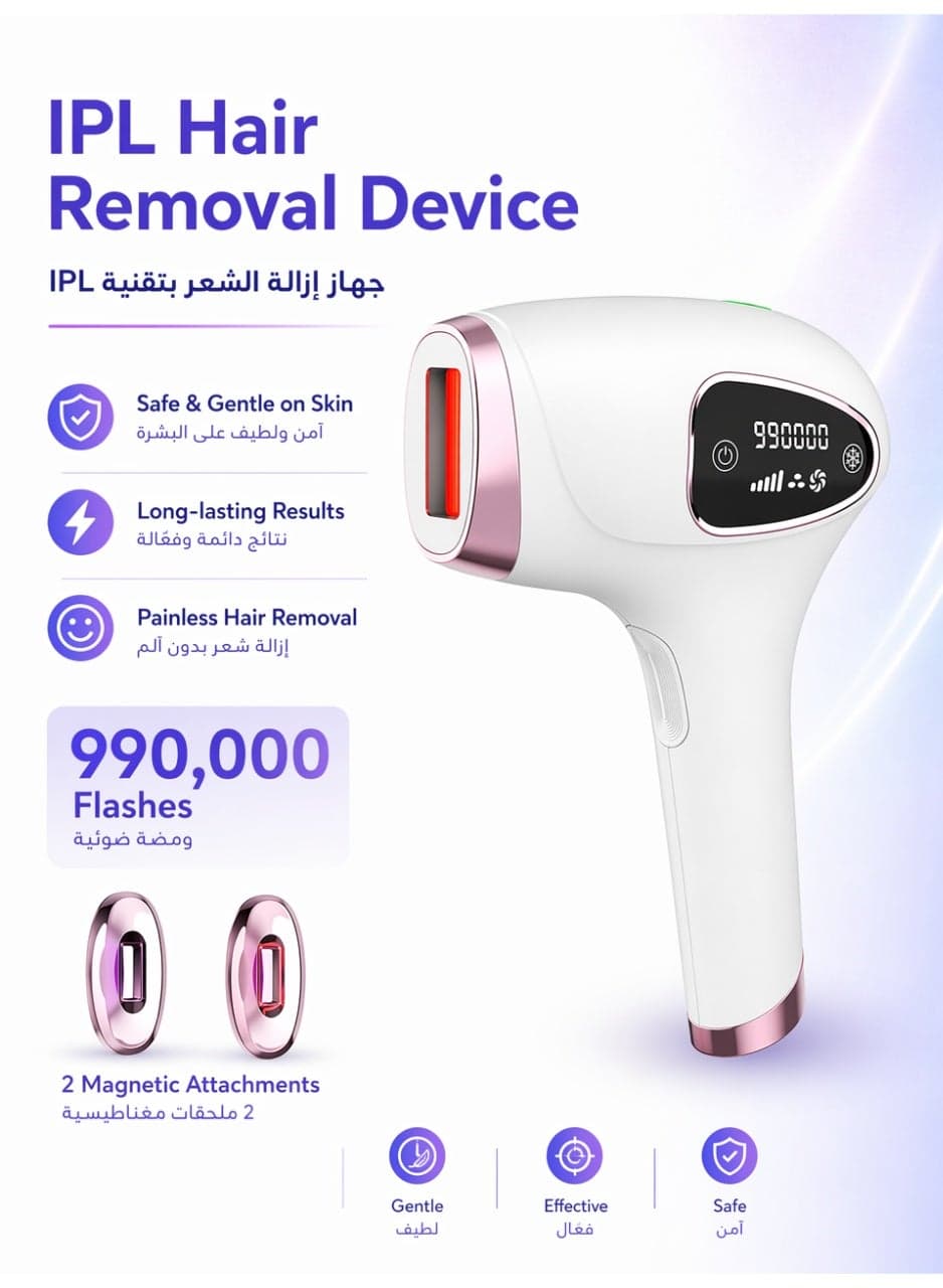 Ice Cooling Laser Hair Removal Device, Upgraded High Energy Levels Laser Hair Removal For Women And Men
