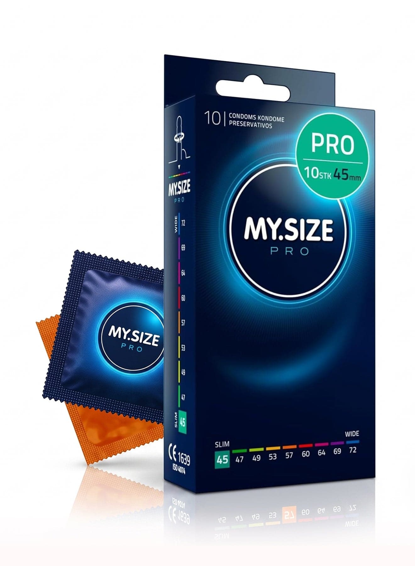 Ultra Thin Condoms 10 Pieces (45 Size) – Odorless, Long Lasting, Sustainable, Premium Quality for Maximum Comfort, Pleasure, and Sexual Health – Proper Fit Reduces Risks and Enhances Protection – Latex Men Condoms Available in Multiple Sizes (45 to 72)