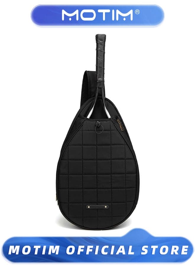 Tennis Racket Holder Shoulder Purse with Fashion Designs Adjustable Shoulder Strap Sports Pursefor Outdoor Sports Enthusiasts