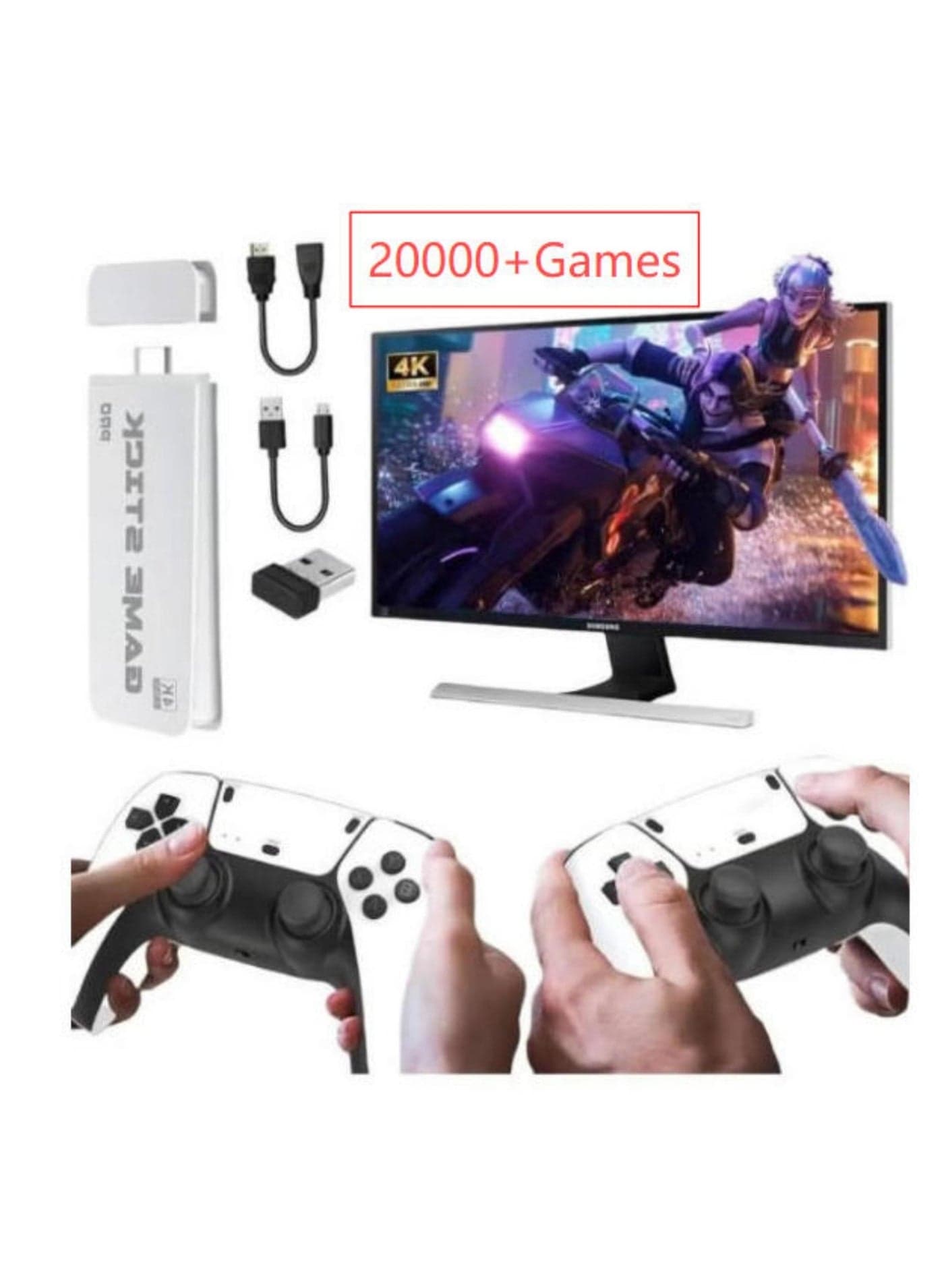 M15 Retro/M15 PLUS Dual Wireless Gaming Console 2.4G HDMI HD Handheld | 20,000+ Classic Games | 4K Ultra HD Output | Wireless Dual-Player | Portable Plug-and-Play