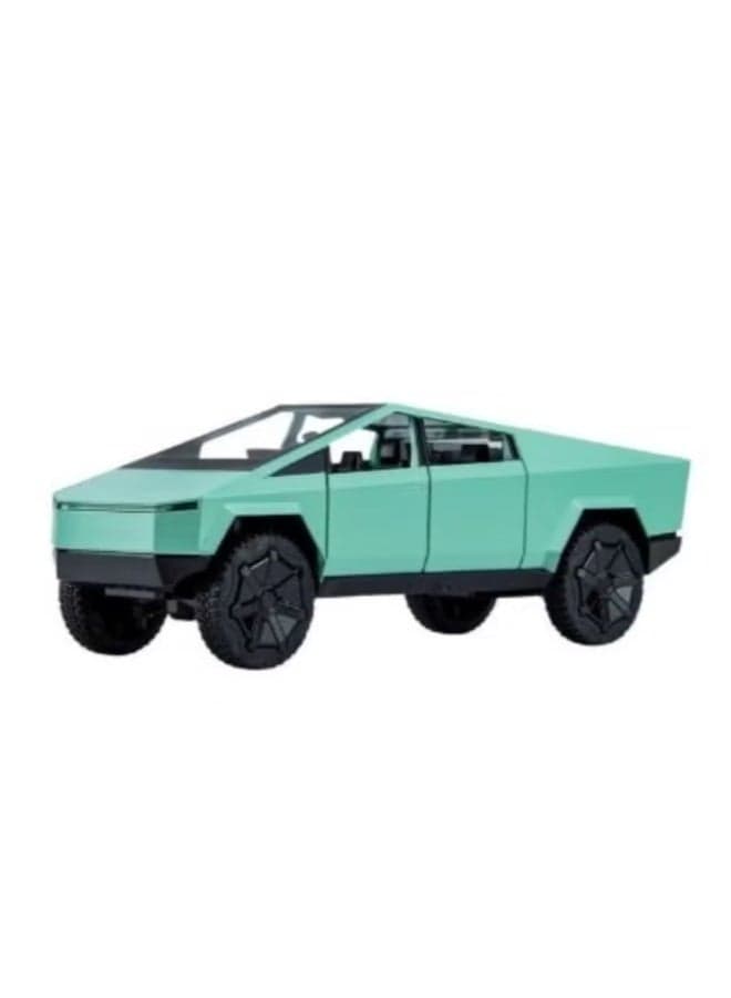 1:32 Scale Simulation of Tesla Cybertruck Diecast Model | Pull Back Pickup Truck with Sound & Light | Alloy Toy for Kids & Enthusiasts