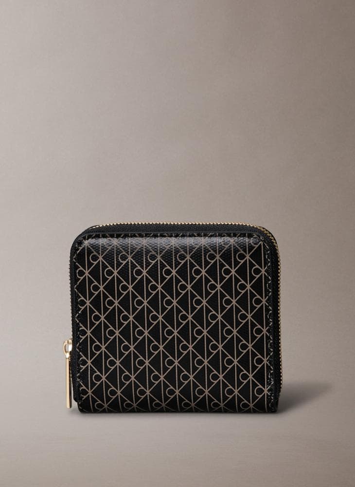 RFID Square Zip-Around Logo Wallet