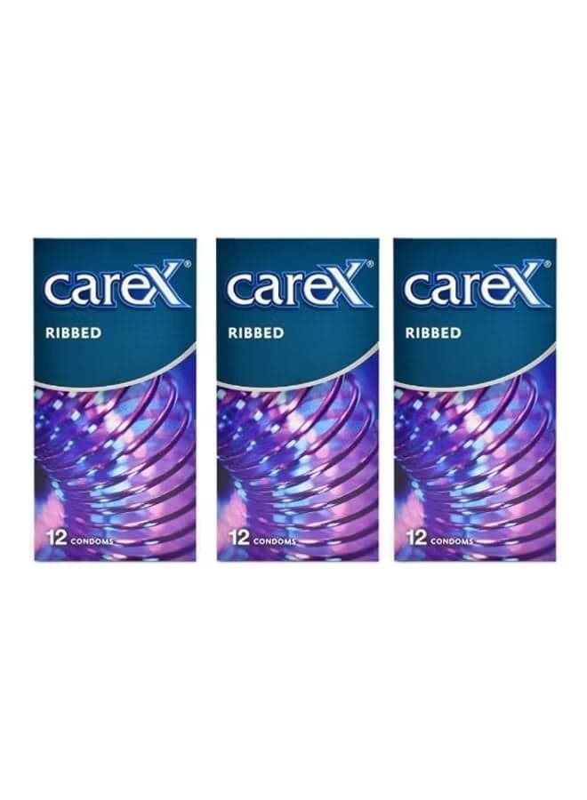 Pack Of 3 Ribbed Condoms (Combo)