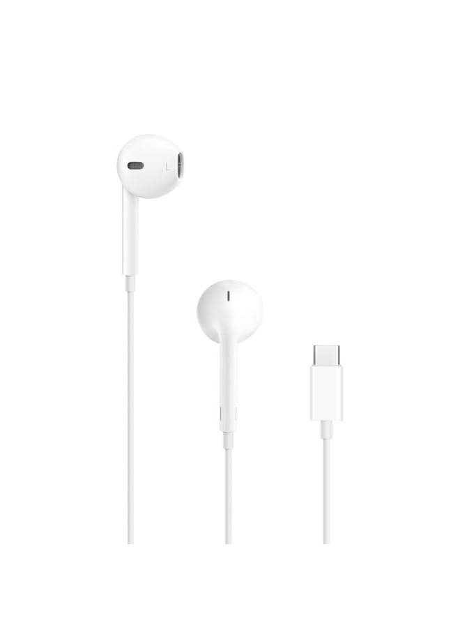 USB-C Wired Earphones Handsfree with Built-in Microphone & Volume Control, Type-C Earphones Stereo Sound Wired Headphones Compatible with iPhone 15, iPad, Samsung & Android Devices
