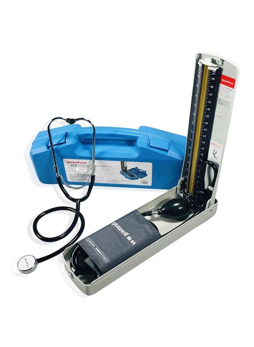 Yuwell Mercury Blood Pressure Monitor Sphygmomanometer and Stethoscope