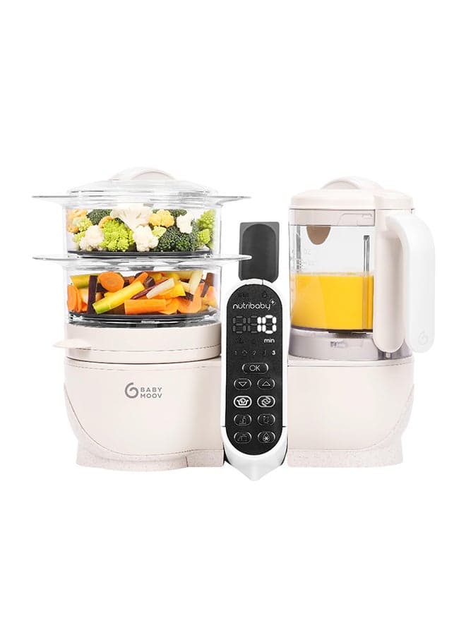 Babymoov Nutribaby Plus 6 In 1 Baby Food Maker, Baby Food Blender And Steamer, Food Processor For Weaning, Warmer, Defroster, Steriliser, Nutritionist Approved