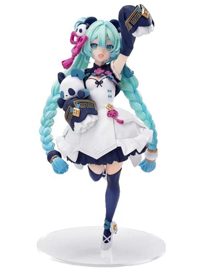 Panda Miku Anime Figure Model - Hatsune Miku Anime Figurine Ornament, Bishoujo Figurine Ornament Serving As Desktop Decoration And Computer Case Decoration, Birthday Gift For Boys And Girls, Collectible Hatsune Miku Peripheral, 20cm