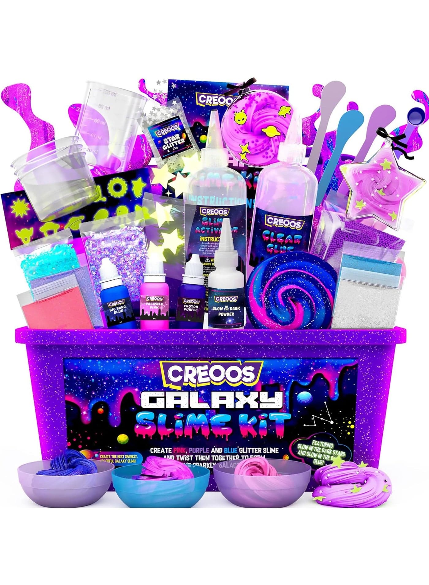 DIY Slime Kit for Kids,Fluffy Slime Making Kit Toys for Girls -Non-Sticky & Scented to Craft Butter Slime