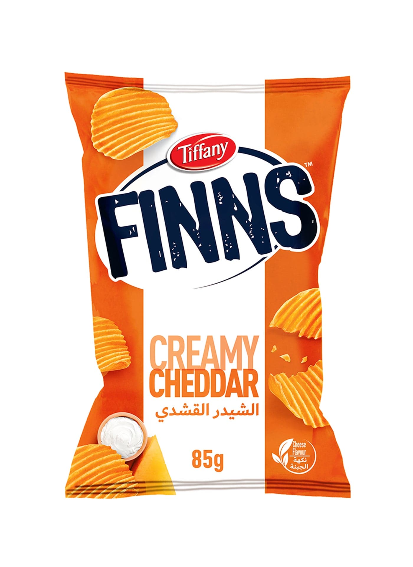 Finns Creamy Cheddar Crinkled Cut Potato Chips