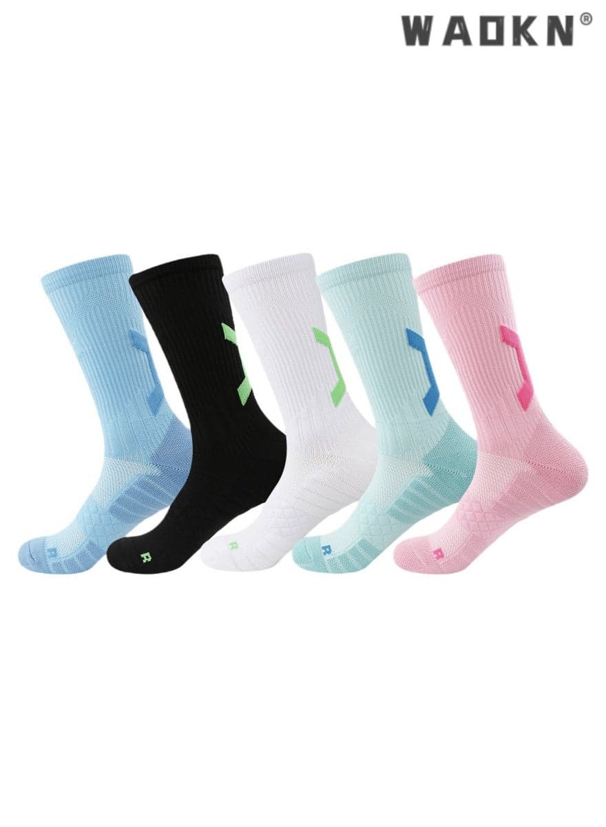 Sports Socks for Basketball Training,Professional Breathable Quick-Drying Crew Socks with Towel Bottom for Sweat Absorption,Optimal for Athletic Performance and Comfort in Sports Activities