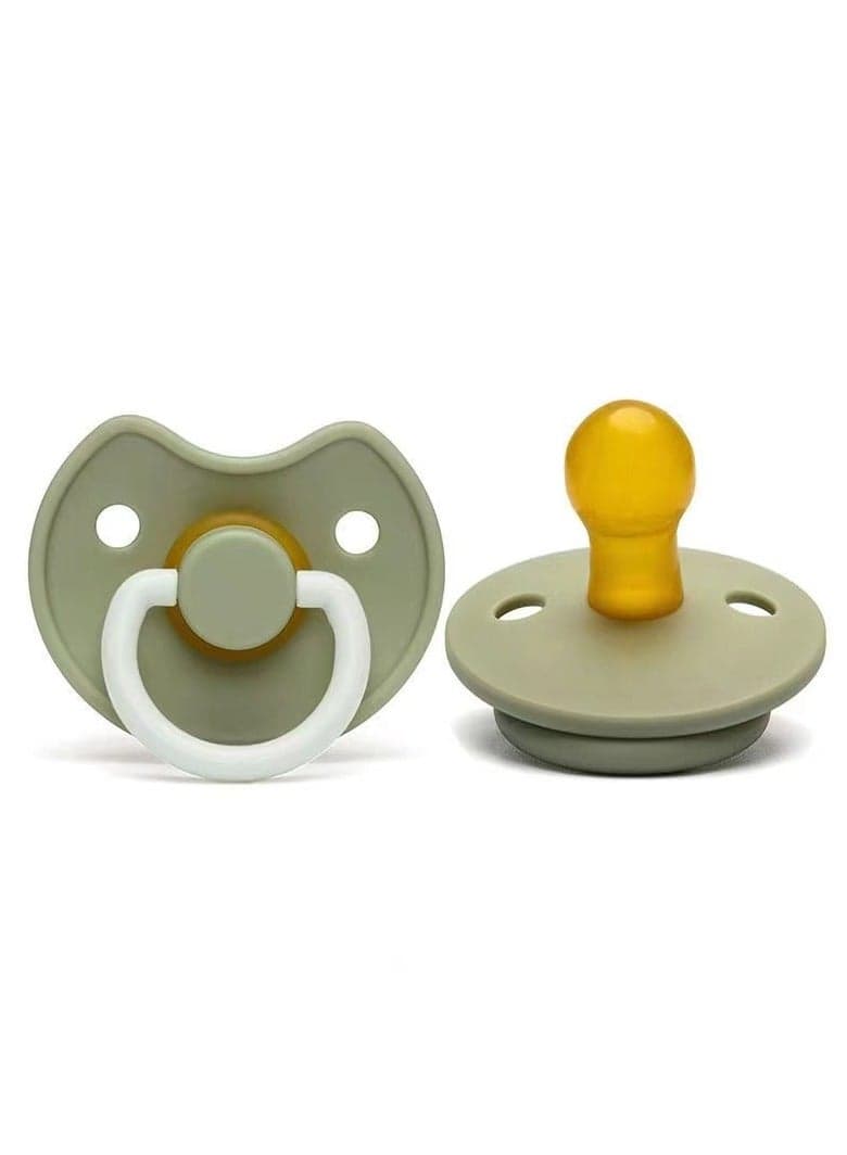 Baby Pacifiers | 1-Pack Soothers | BPA-Free Natural Latex Food Grade | Super Soft Bite Resistance | Sleep Anti-Flatulence | Baby Teething Toy | Sage Green(Glow-in-the-dark)
