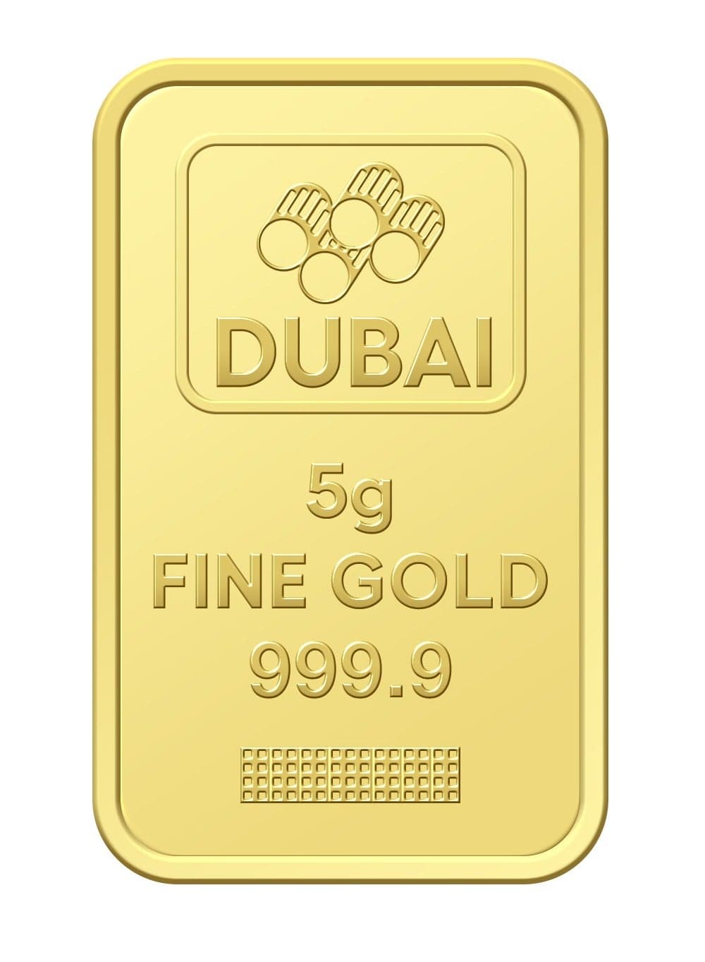 Dubai 5g Pure 999.9 Fine Gold Bar 24KT - 5 Grams (With Invoice)