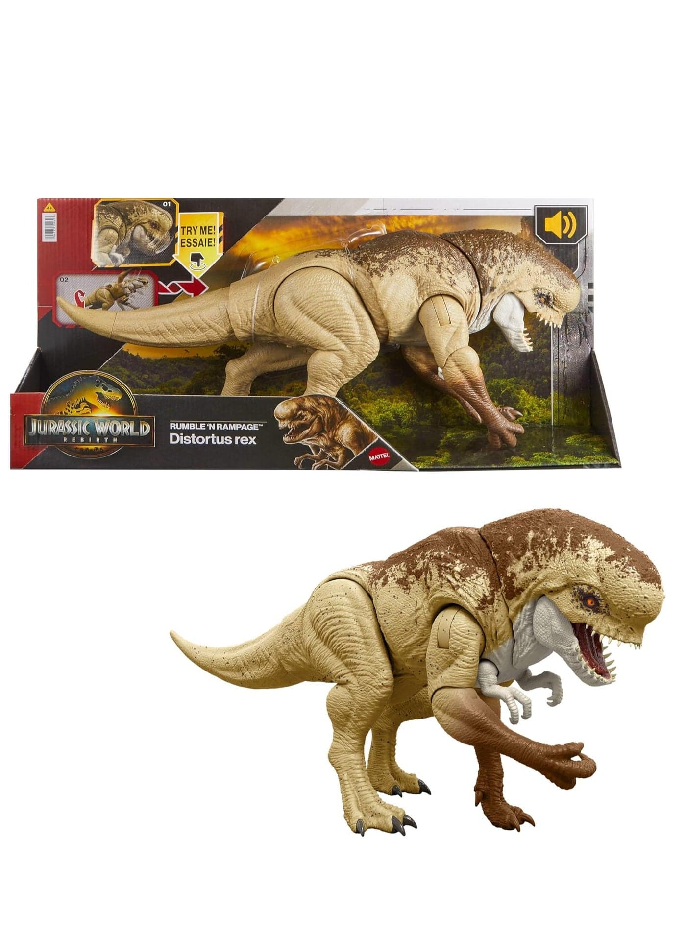 Jurassic World Feature Villain Dino JGB58 | Roaring Sounds, Moving Head & Tail Attack | Interactive Toy