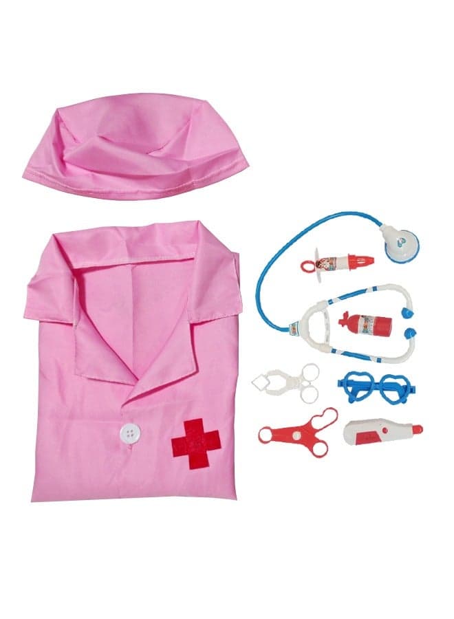 9 Piece Kids Dress Up Set Doctor Cosplay Costume for Boys and Girls 3-7 Years Old Birthday Party Toys Pretend Play Doctor Playsets