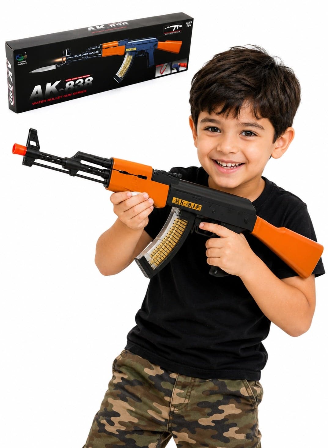 AKM Toy Gun for Kids with Lights and Sounds Safe Action Fun Durable Play Kids Toys Gift for Boys and Girls Detailed Toy Set