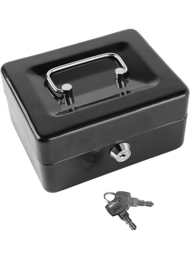 Small Cash Box with Lock and Slot | Moneybox Metal Coin Bank Piggy Bank For Adults and Kids,|12.5cmx9.5cmx6cm|Random Color|