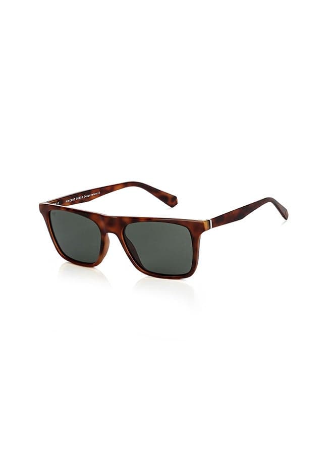 Unisex VINCENT CHASE By Lenskart | Mirage Full Rim Wayfarer Polarized & UV Protected Sunglasses For Men & Women VC S13971 - 53mm - Brown