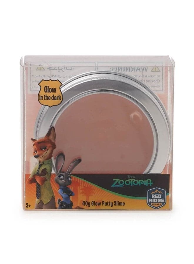 Zootopia 40g Glow-in-the-dark Putty Slime | Creative Play, Stress Relief & Sensory Exploration Toy | Squish, Stretch, & Mould It | Orange | Age 3 + Year