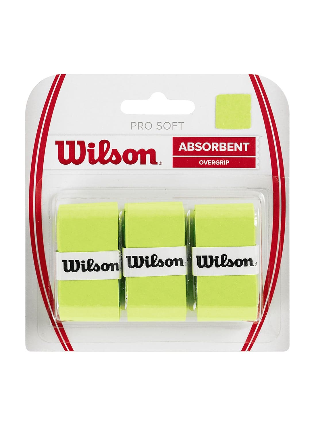 Pro Soft Tennis Racket Lime Overgrip - 3 overgrips pack