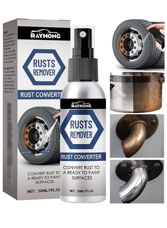 Rusts Remover, Rust Converter, Multifunctional Rusts Remover Spray For Metal And Cars, Effective Anti Rust Conversion Agent, Fast Acting Rust Converter For Iron And Steel, Anti Rust Inhibitor Derusting Spray 30ML