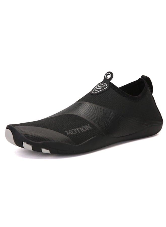 Beach Water Shoes for Women and Man,Slip-On And Non Slip Black Aqua Swimming Shoes for Pool Sea Beach Rubber Sole