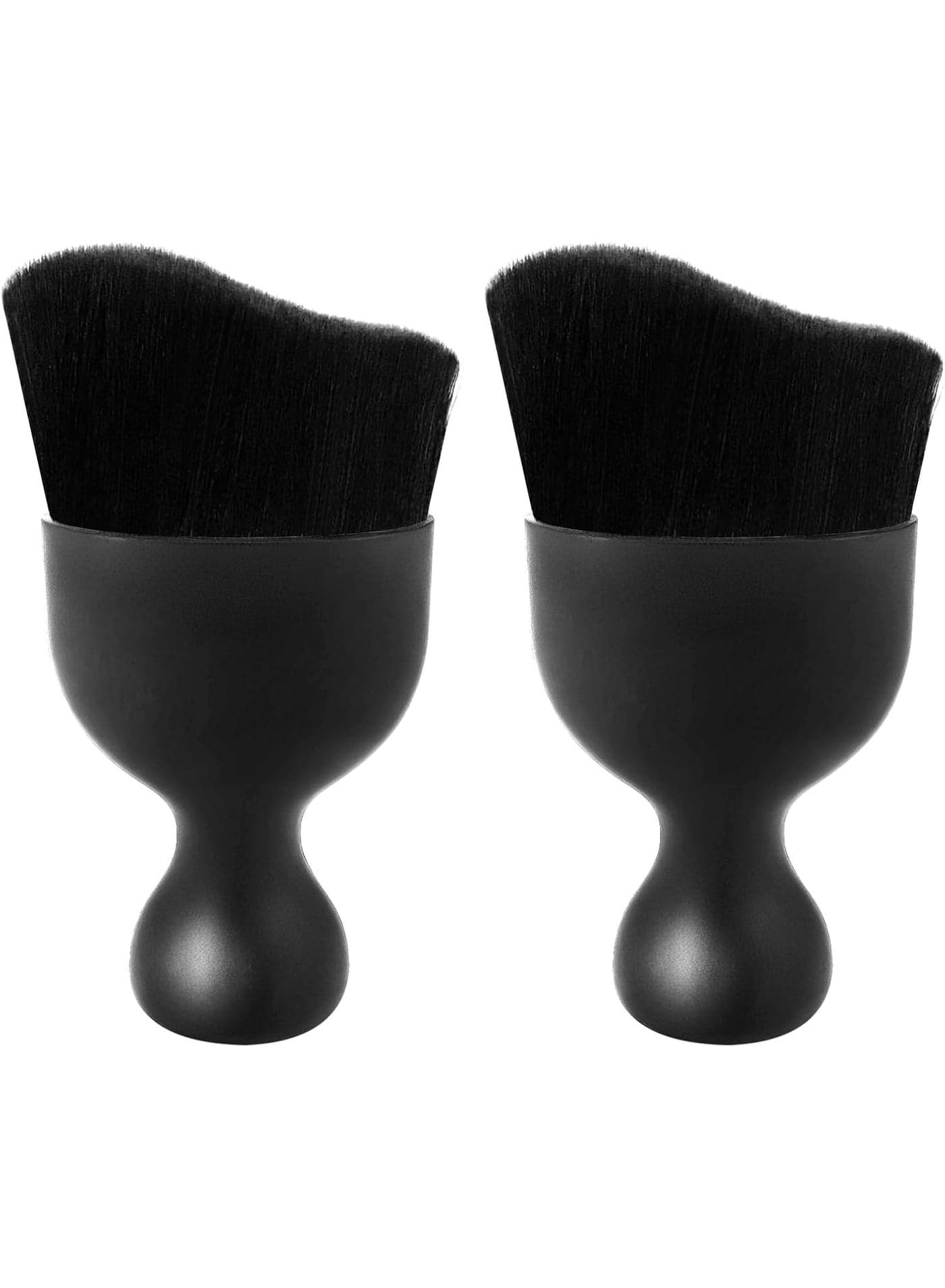 Cleaning Brush & Duster with Ultra Soft Bristles - Auto Detailing Brushes for Dashboard, AC Vents, Leather - Scratch-Free (2Pack_Black)