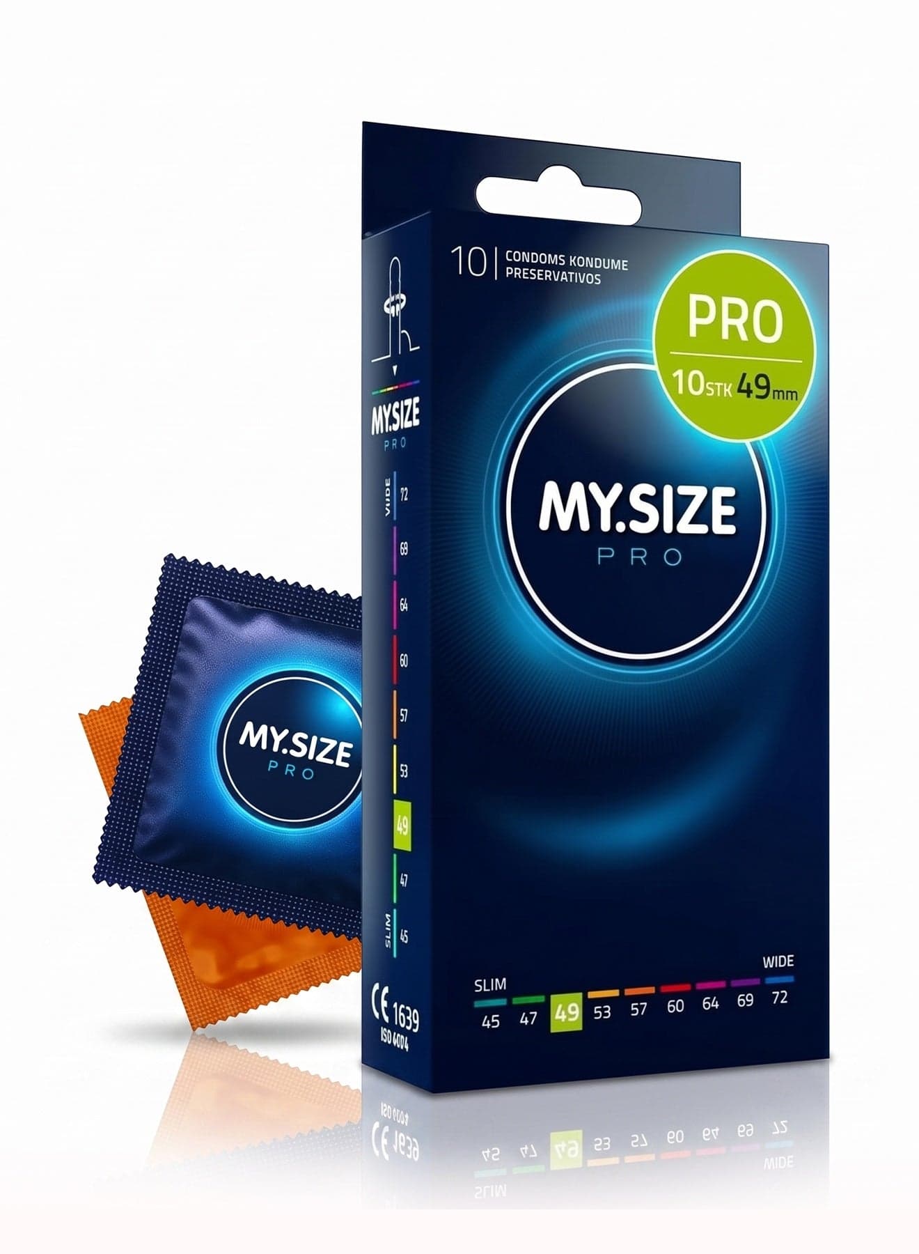 Ultra Thin Condoms 10 Pieces (49 Size) – Odorless, Long Lasting, Sustainable, Premium Quality for Maximum Comfort, Pleasure, and Sexual Health – Proper Fit Reduces Risks and Enhances Protection – Latex Men Condoms Available in Multiple Sizes (45 to 72)