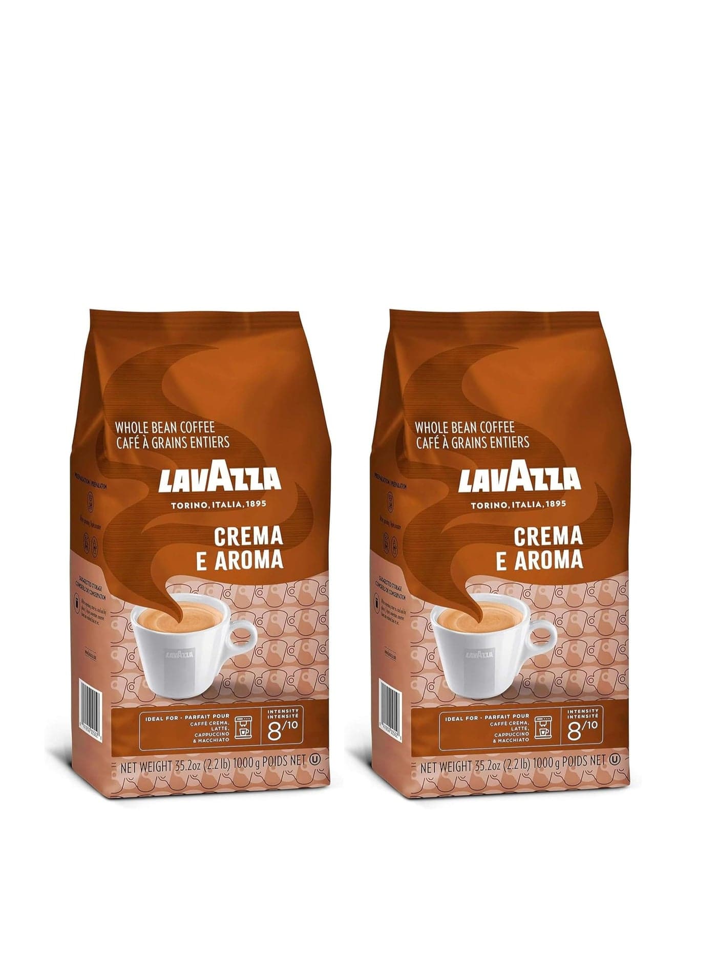 Crema E Aroma Espresso Coffee Beans For Creamy Coffee 2x1000g