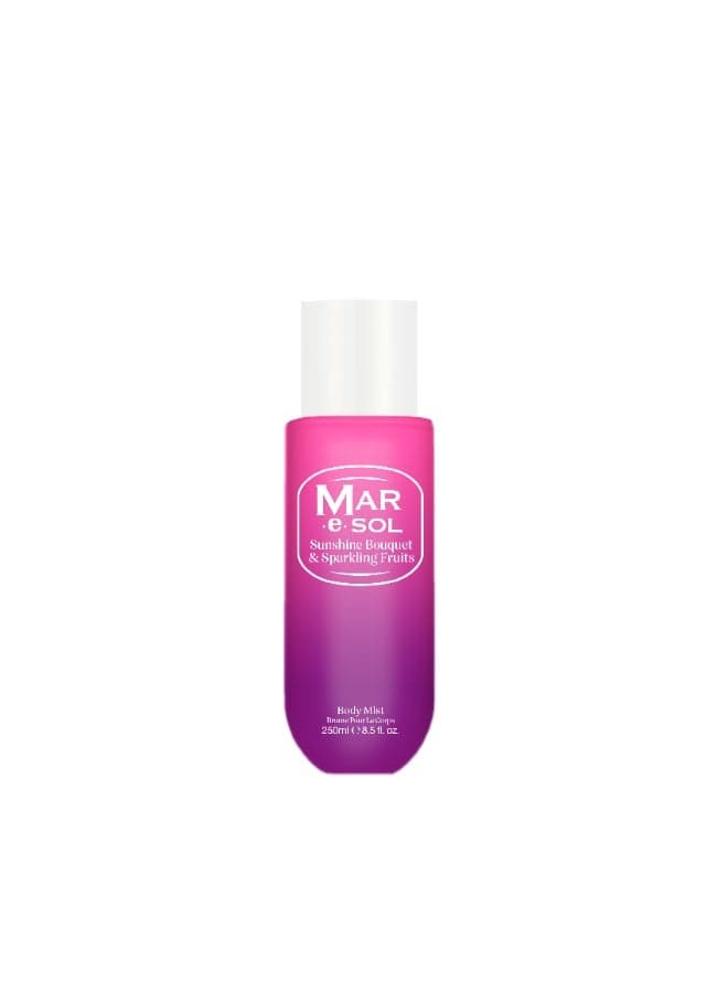 MAR.e.SOL Sunshine Bouquet Body Mist for Women, 250ml – Sparkling Fruits Scent, Refreshing & Long-Lasting Perfume Body Spray