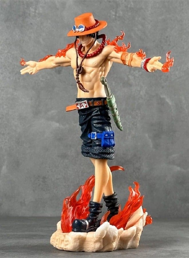 One Piece - Portgas D. Ace Figure, Open Arms Cross Ace Anime Model, PC Case Toy, Desktop Decoration, Boys Girls Birthday Gift Collectible, 27.5cm