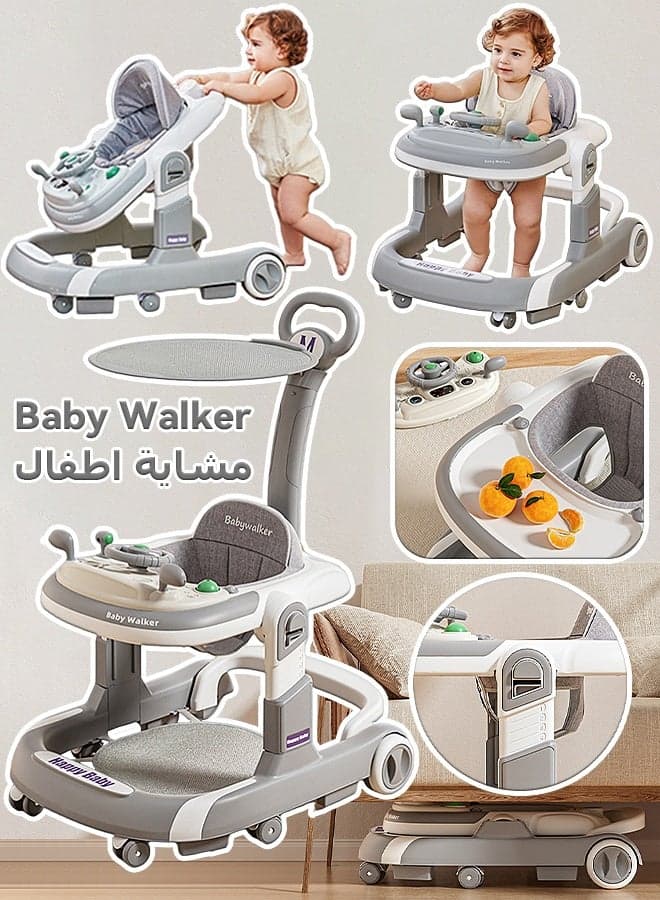 Baby Walker - Feeding Table - With Toy, Sun Visor - Adjustable Height - Help Baby Walk - Baby Car