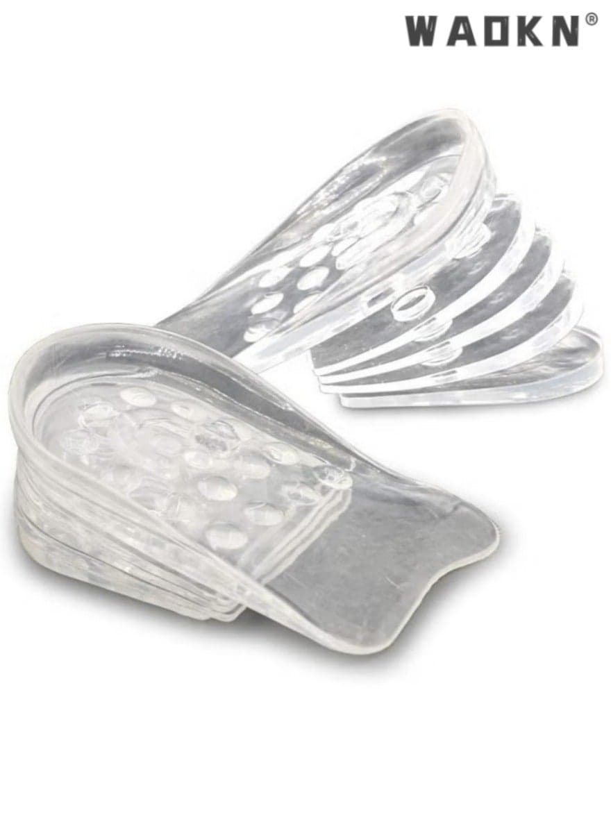 Adjustable 5-Layer Height Increase Insoles,Transparent Internal Height Increase Insole Height Increase Pad for Men and Women, Gel Heel Lift Inserts for Leg Length Discrepancy