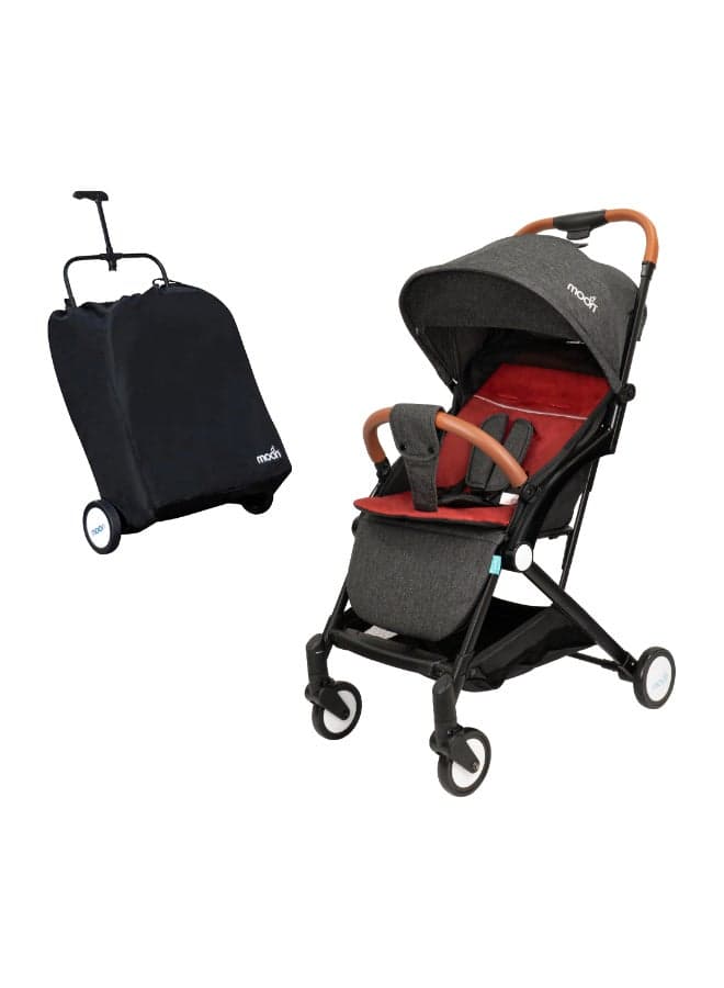 Lightweight, Portable, Compact Baby Ritzi - Cabin Stroller, Black/Red, 0 To 3 Years, Upto 15 Kg