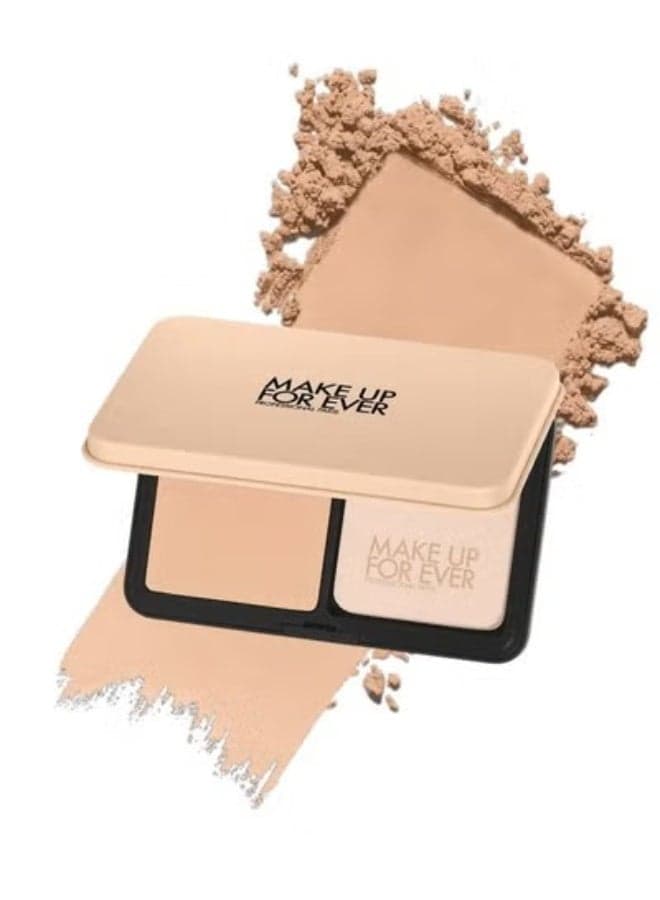 MAKE UP FOR EVER HD Skin Matte Velvet Blurring Foundation & Setting Powder 11g – Shade 1Y16 Warm Beige – For Light Skin Tones with Yellow Undertones