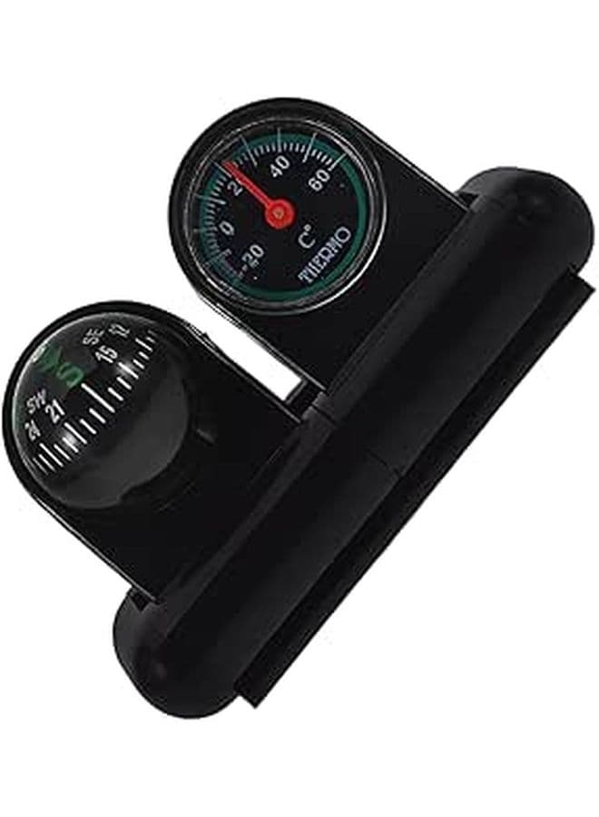 Car Dashboard Compass And Thermometer Rotatable Mount Multi Functional Automotive Accessory For Accurate Temperature Tracking And Navigation