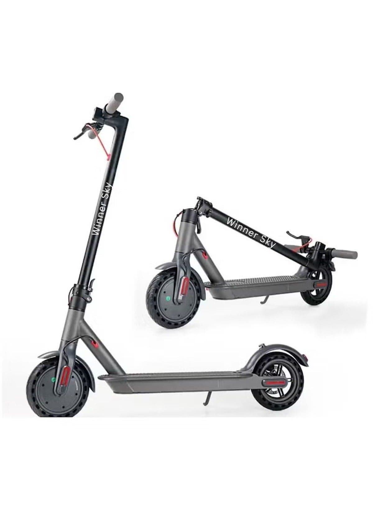 Electric Scooter with 350W Motor – Foldable, 15-20km Range, 3-Speed Modes – Black