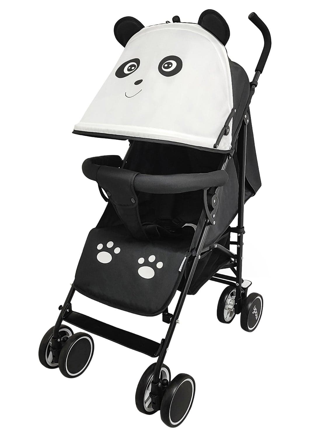 Safari Animal-Themed Umbrella Stroller – Compact, Reclining Seat, Storage Basket, Shoulder Strap, Lightweight, Suitable 0m+ to 18kg – Panda