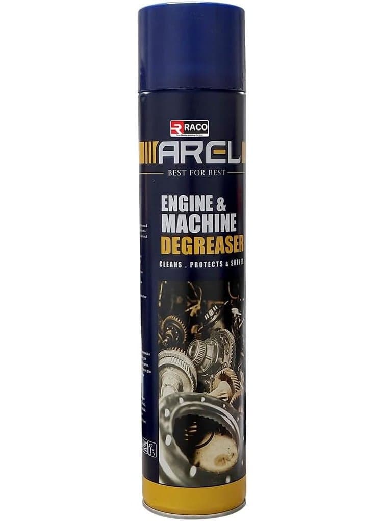 RACO Arel Engine & Machine Degreaser Spray, Heavy-Duty Formula for Powerful Oil, Grease, and Dirt Removal | Ideal for Cars, Trucks, Motorcycles, Industrial Machinery, and Tools, 700ml