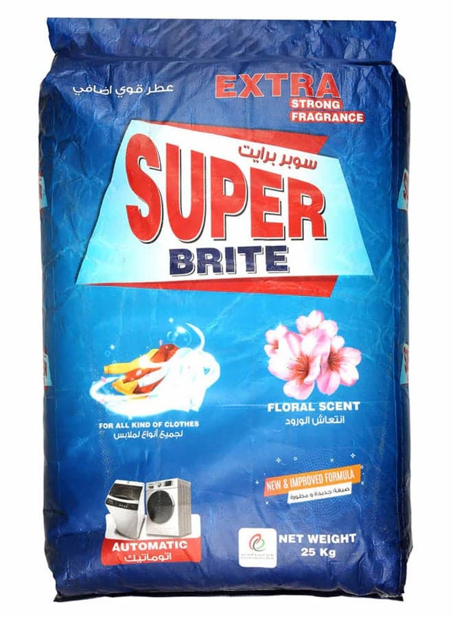 Super Brite High Foam Powder Detergent, Enhanced Effective Formula, Sensitive, Gentle on skin, tough on stains (25kg)