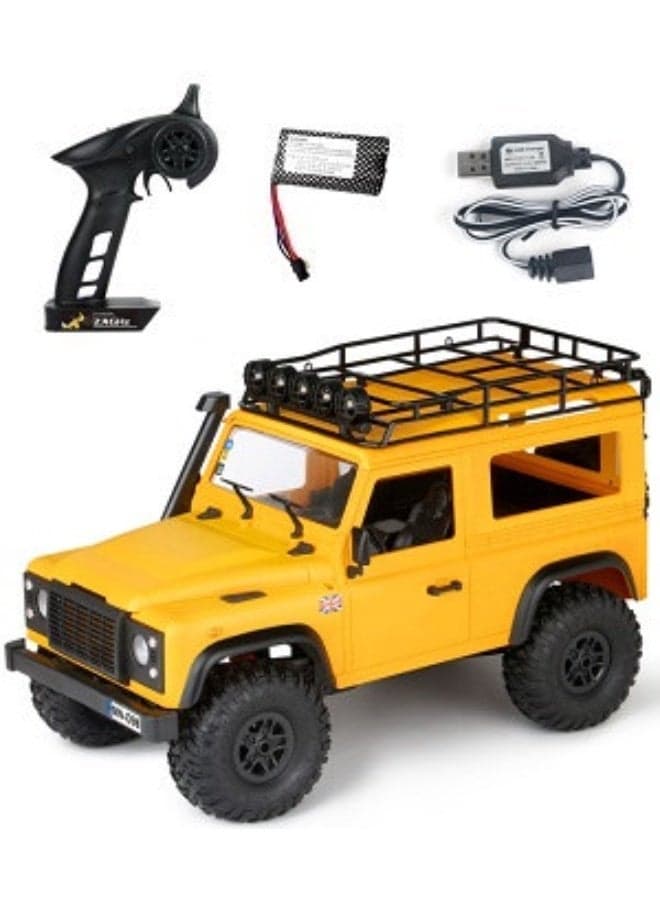 MN98 1/12 Scale RC Rock Crawler 4x4 Remote Control Off-Road Truck - RTR, 280 Motor, Proportional Throttle & Steering, All-Terrain, Upgraded Chassis, Yellow
