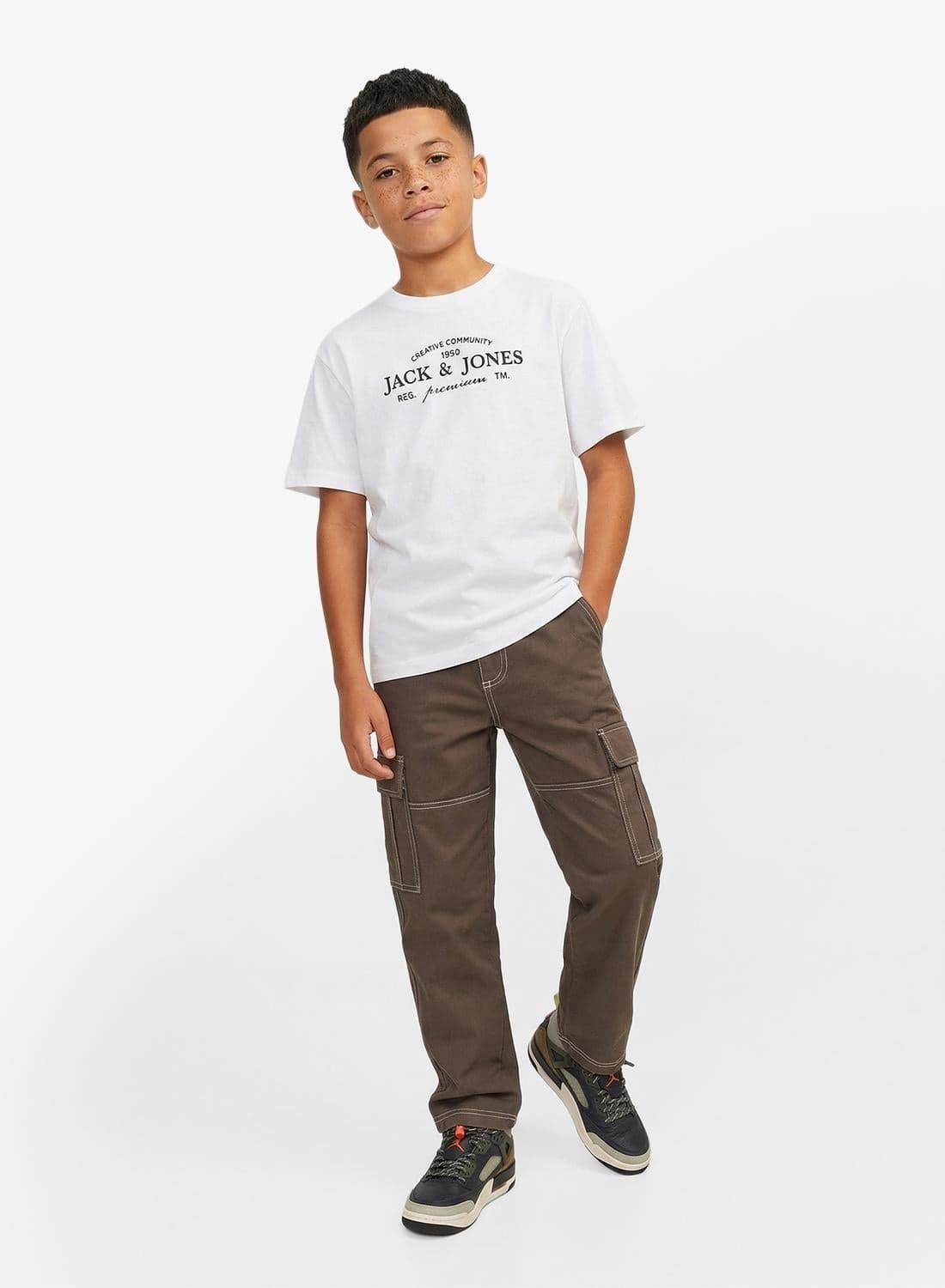Kids Jpstkarl Contrast Stitch Cargo Pants