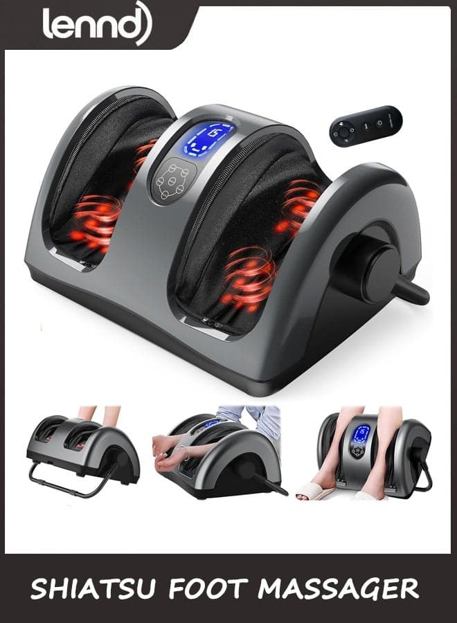 Shiatsu Foot Massager with Heat, Neuropathy, Circulation and Pain Relief, Massage Feet at Home/Office, Gift for Men and Women