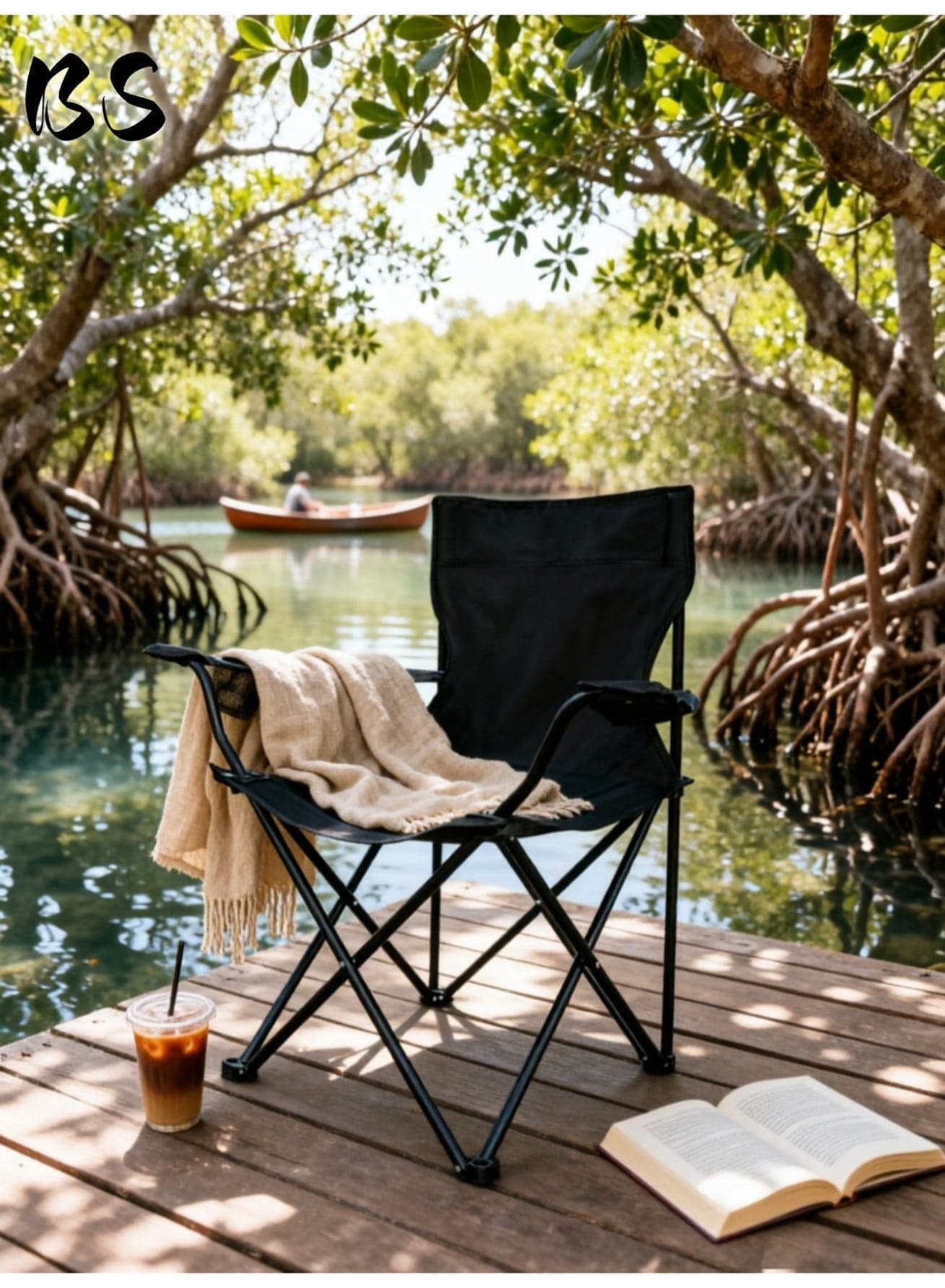 (Portable emergency chair) Portable camping chair (with carrying bag) | Folding fishing chair with armrests and cup holder | Can be used as a sports chair, outdoor chair, and lawn chair | Durable and multifunctional folding chair | Portable beach chair