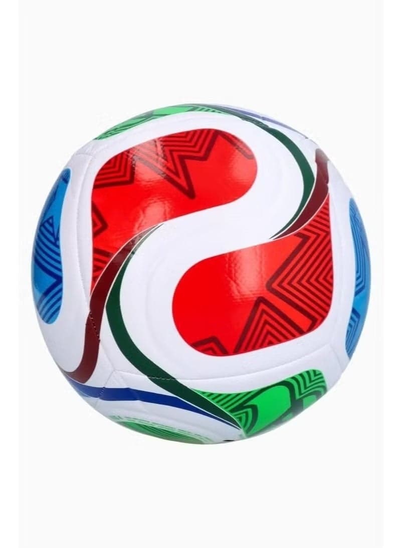 Size 5 Football Soccer Ball – Durable Training Ball for Indoor & Outdoor Play, Match Practice, Kids, Youth & Adults, World Cup Design