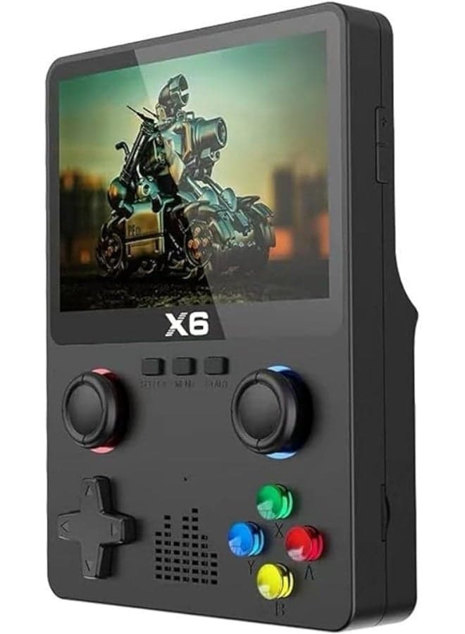 X6 Handheld Game Console – 3.5-Inch IPS Display, 10,000 Built-In Retro Games, 32GB Storage, Dual Joysticks, Stereo Speakers & TF Card Support